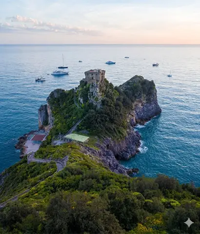 Private taxi to Conca dei Marini, home of the famous Emerald Grotto.