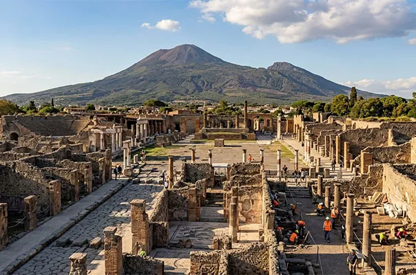 Full-day private car transfer to Pompeii ruins, ensuring a comfortable tour of the ancient Roman city.